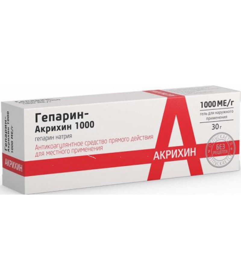 Heparin-Akrihin gel 1000ME/gr 50gr