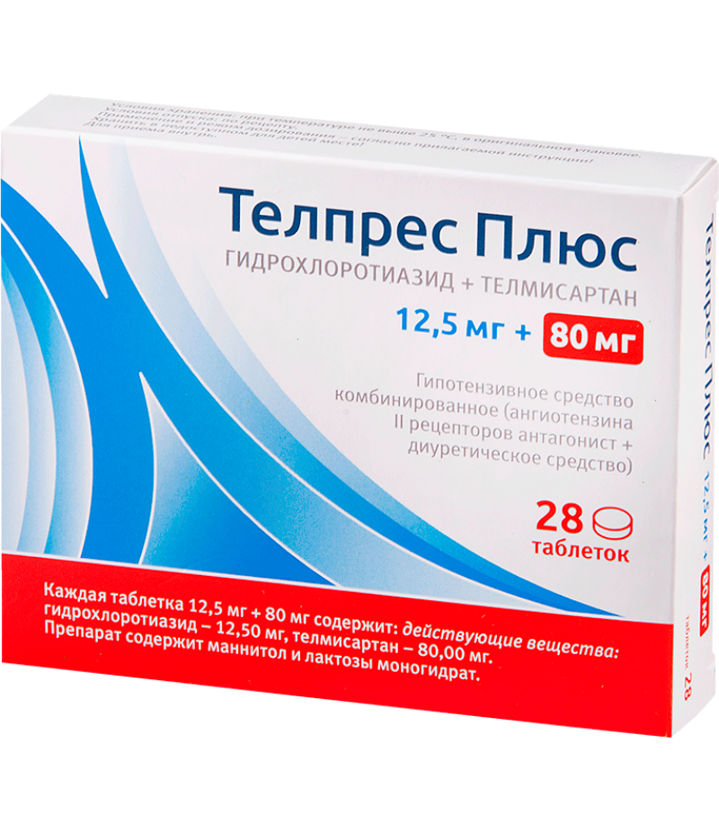 Telpres Plus tabs 80mg + 12.5mg #28
