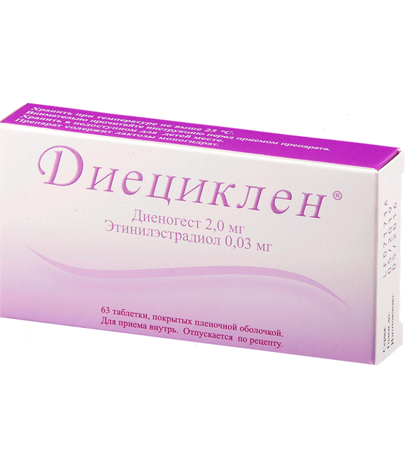 Diecyclen tabs 2mg + 0.03mg #63