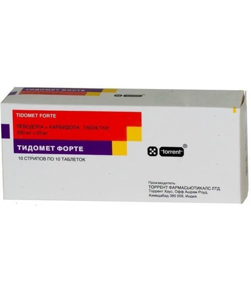 Tidomet Forte tabs 25mg/250mg #100