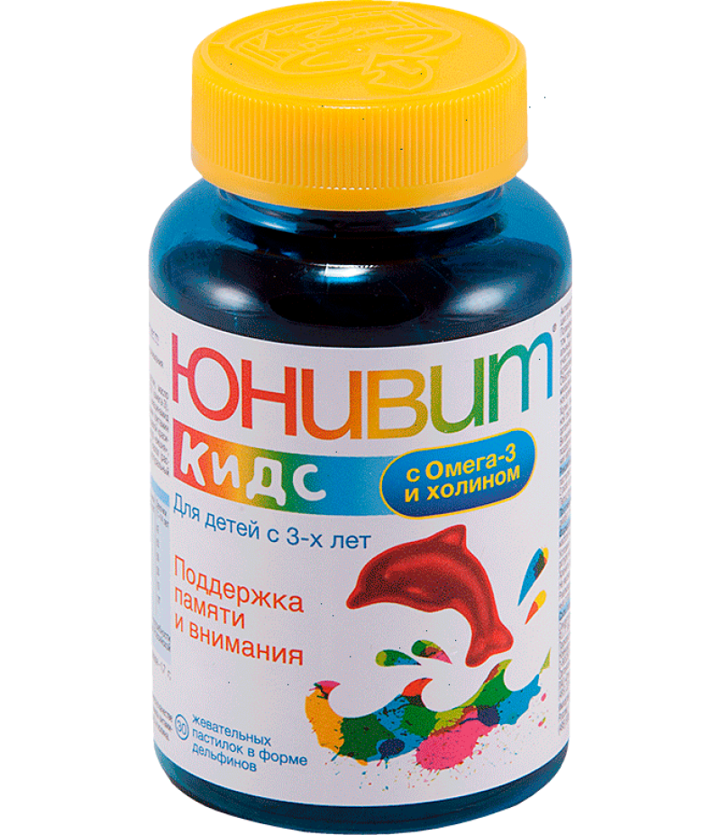 Univit Kids with Omega-3 and choline #30