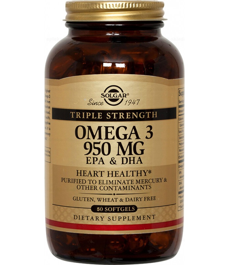 Solgar Triple Omega-3 EPA & DHA caps 950mg #50